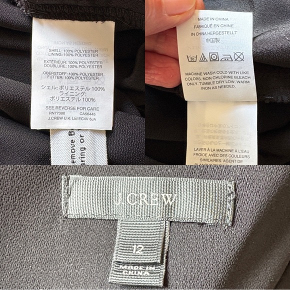 J Crew Drapey Wrap-Back Jumpsuit Black Size 12 - Picture 10 of 15